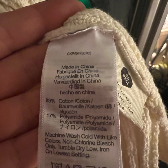 Ivory cream Plus size Madewell knit vest sweater tank top - Picture 4 of 4